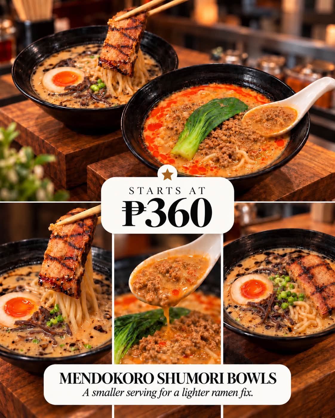 Mendokoro now has smaller bowls 🍜 · slide 2 of 4